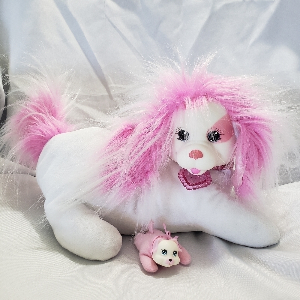 Just Play Puppy Surprise Dog 10" Stuffed Animal White Pink 2017 One Pink Puppy